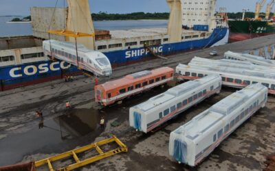 THE FIRST MODERN EMU TRAINS ARRIVE IN THE COUNTRY
